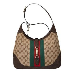 GUCCI JACKIE CROSSBODY MONOGRAM WEB BAG